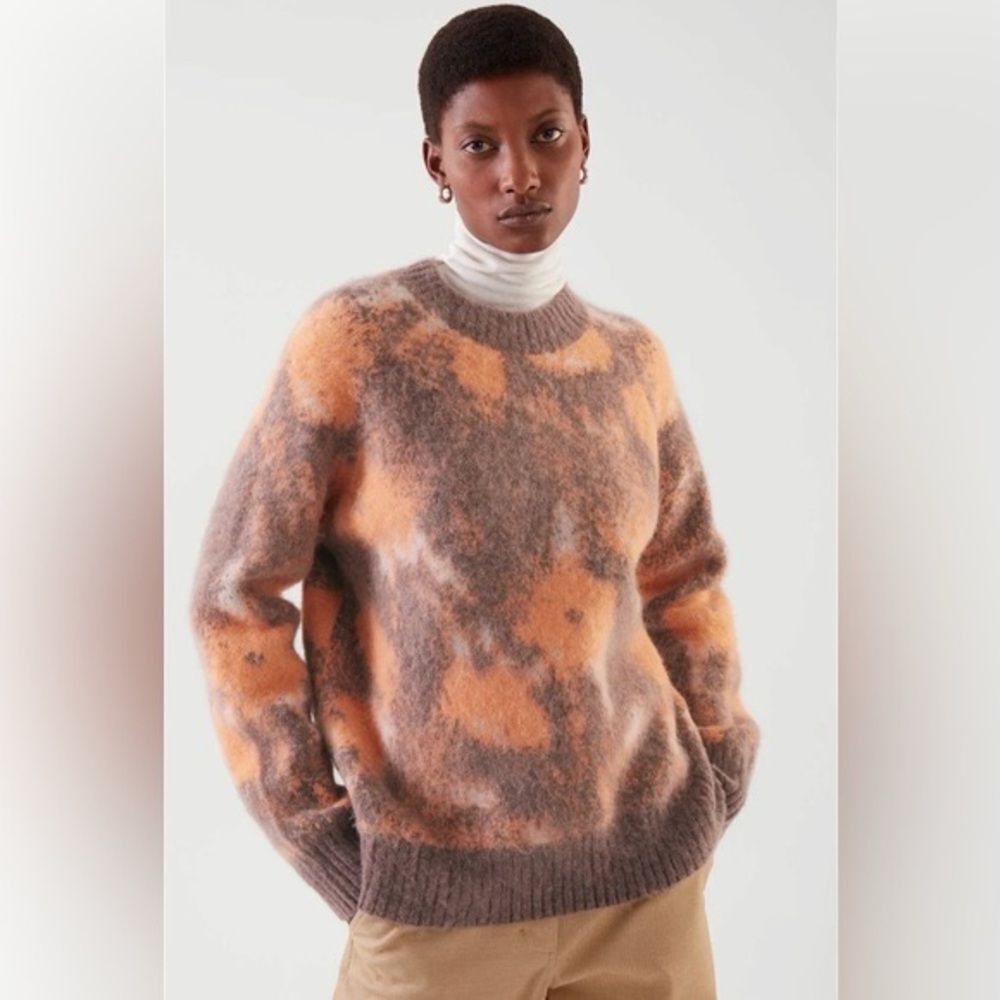 COS Abstract Floral Jacquard Sweater NWT